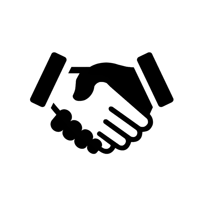 computer icon, handshake, business