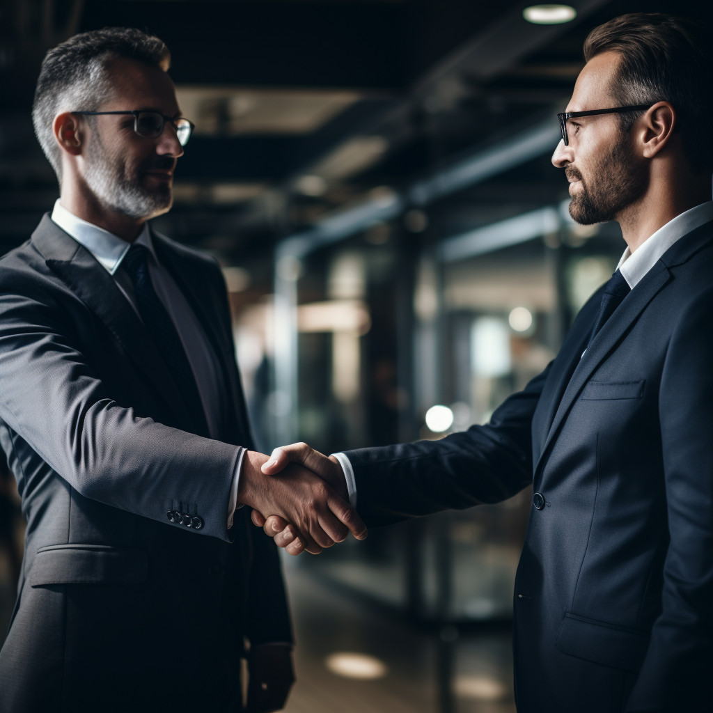 Two people shaking hands, symbolizing trust in work and personal life